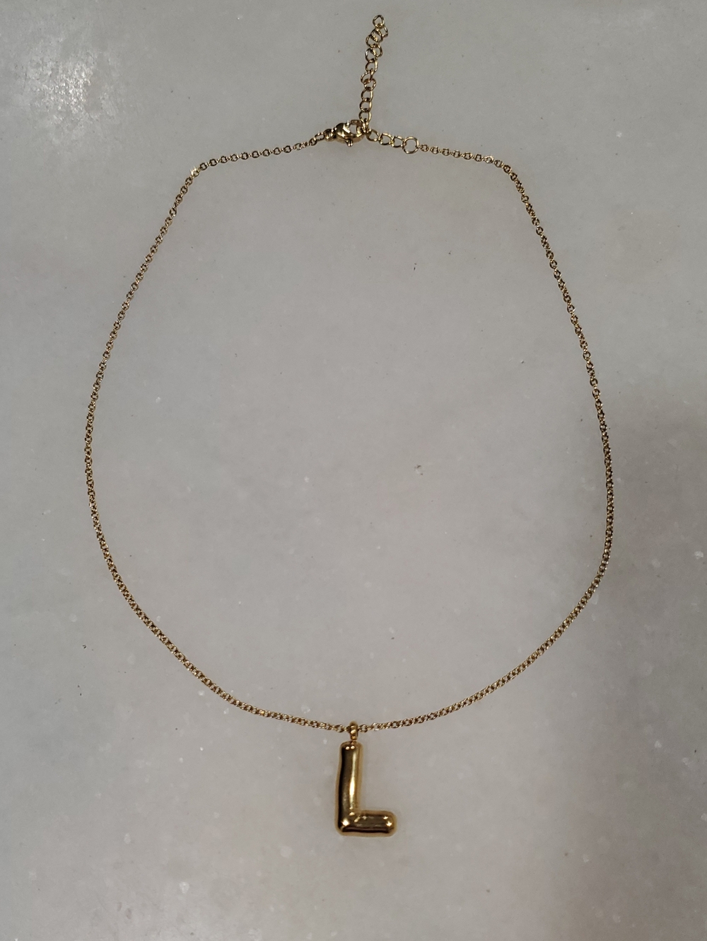 Gold Initial 'L' Pendant Necklace - Personalized Women’s Jewelry
